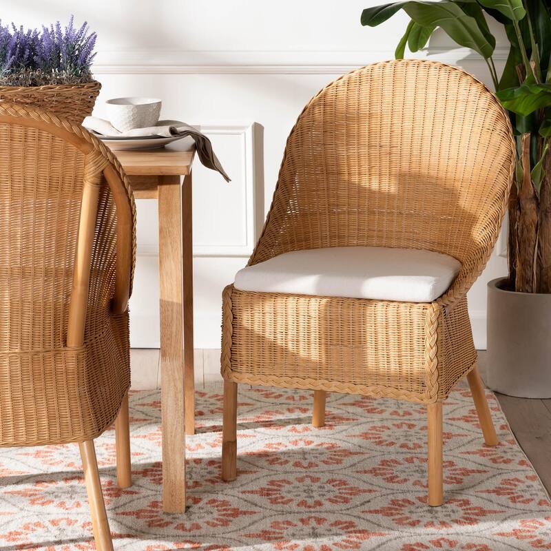 Camelia Bohemian Light Honey Rattan Dining Chair