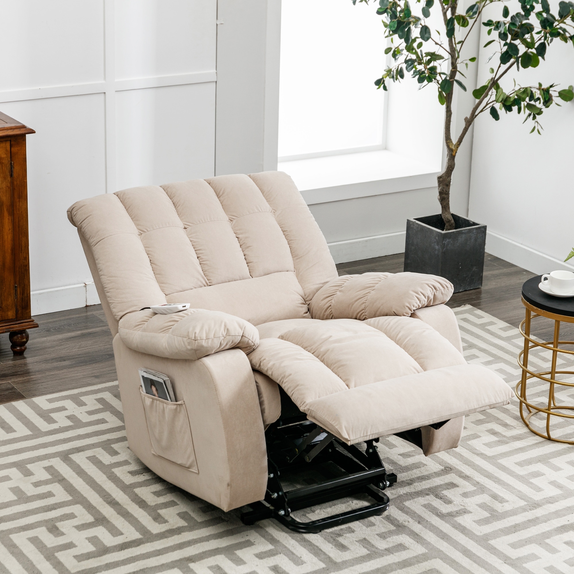 Beige massage recliner sales