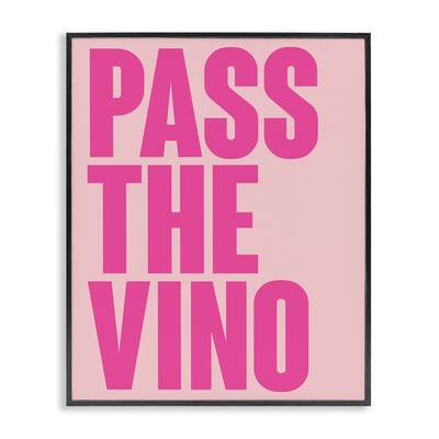 Stupell Pass The Vino Pastel Framed Giclee Art Design By House of Lulu