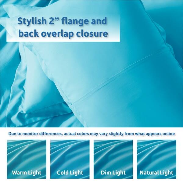 Nestl Ultra Soft Double Brushed Microfiber Duvet Cover Set with Button Closure