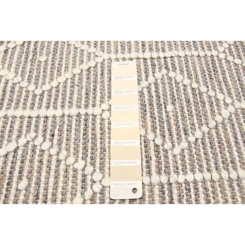 ECARPETGALLERY Braid weave Sienna Cream Wool Rug - 6'0 x 9'0