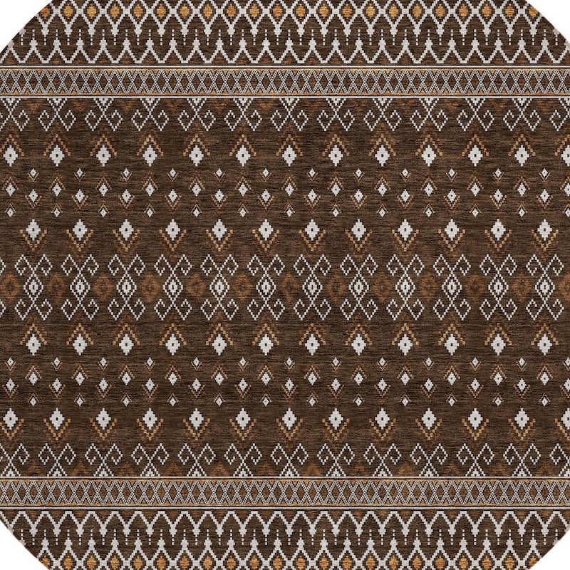 HomeRoots Tribal Transitional Rectangle Outdoor Rug
