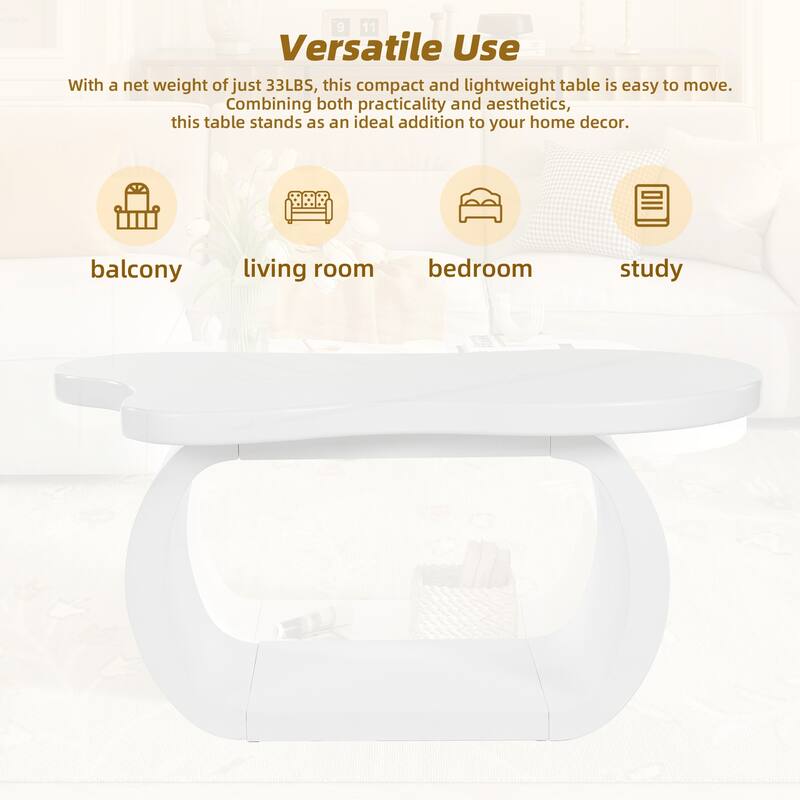 Modern Cloud Coffee Table - White