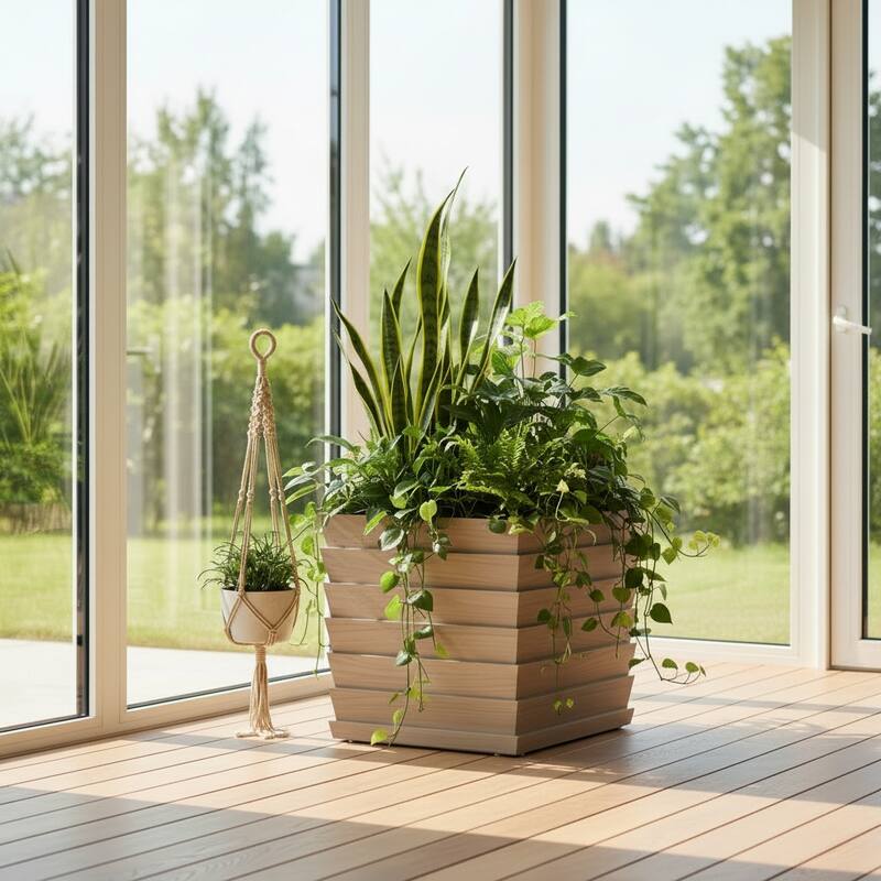 Rectanglar Terrace Planter Tall