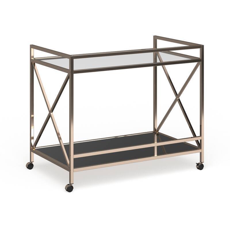 SEI Furniture Munchofen Metal Gold Bart Cart