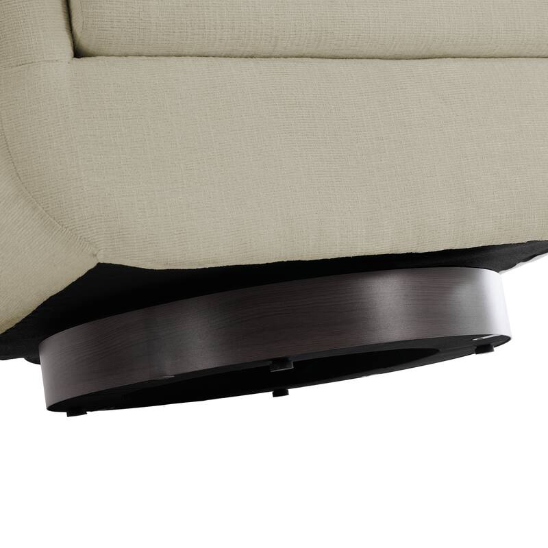 Miles Chenille Scandinavian Swivel Lounge Armchair(Set of 2)