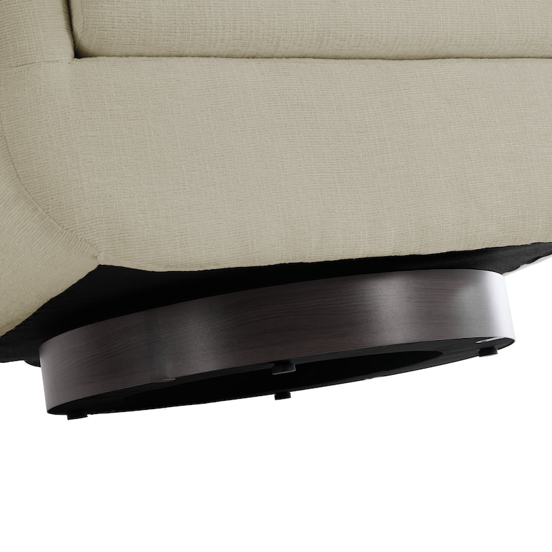 Miles Chenille Scandinavian Swivel Lounge Armchair