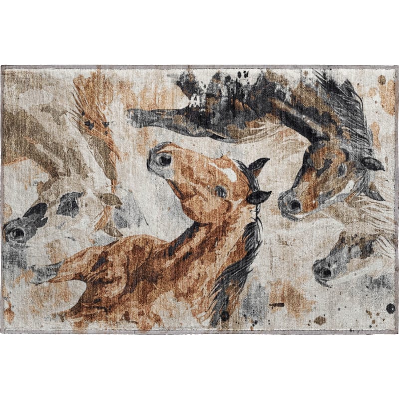 Premium Washable Super Soft Horses Mayfield Rug