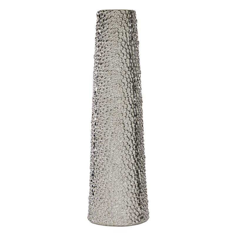 Minimalist Ceramic Modern Tall Vase with Bubble Texture - Silver, Black, Gold, White
