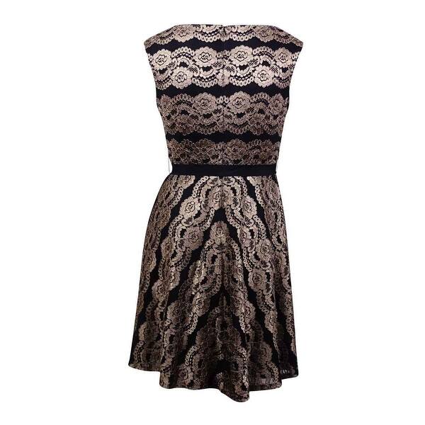 SLNY Fashion Women's Belted Floral Overlay Lace Dress - Bed Bath & Beyond - 41460596 SLNY Fashion Women's Belted Floral Overlay Lace Dress - Bed Bath & Beyond - 41460596