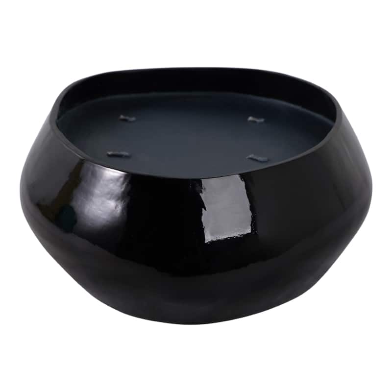 Glass and Wax Decorative Candle Bowl Modern Glam Sculptural Design - 10" x 8" x 3.5"
