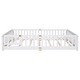 preview thumbnail 18 of 34, Queen size Floor Platform Bed with Fence Guardrails and Door