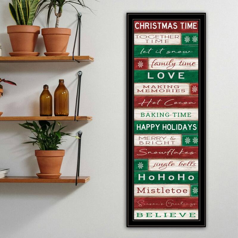 Framed Wall Art - Christmas Time, Black Frame