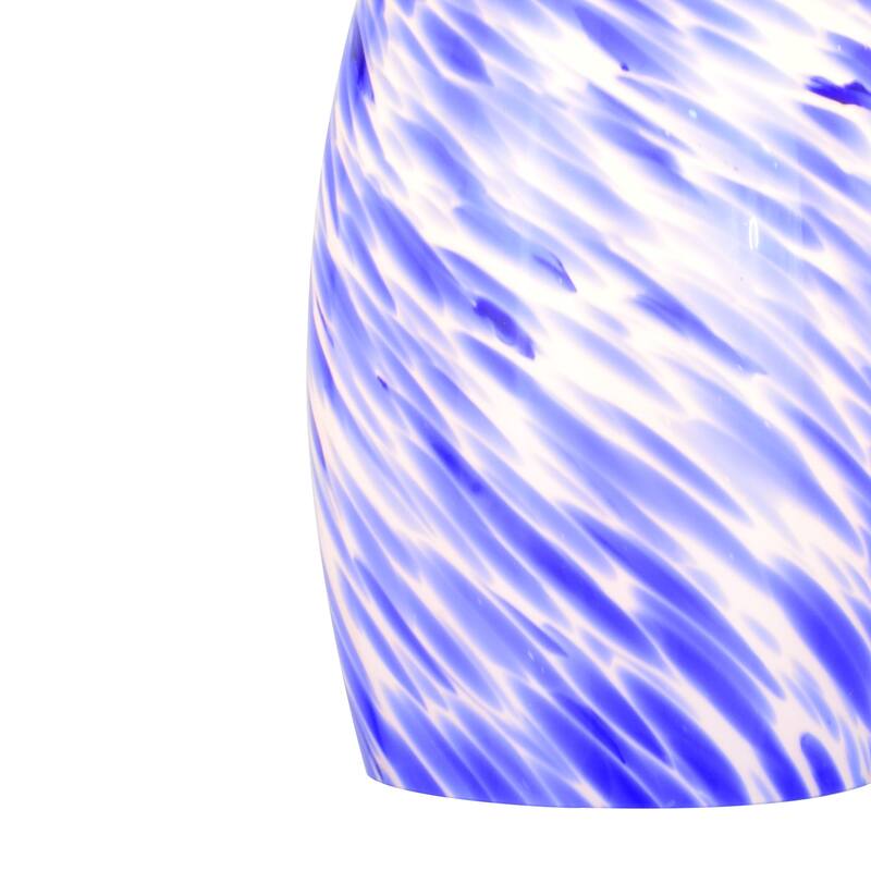 Milano Mini Pendant Ceiling Light with Blue Swirl Art Glass
