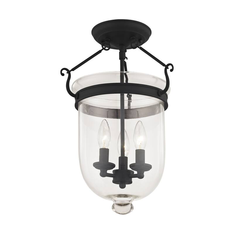 Livex Lighting Jefferson 3 Light Semi-Flush Ceiling Fixture