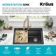 preview thumbnail 47 of 146, KRAUS Bellucci Workstation Topmount Drop-in Granite Kitchen Sink