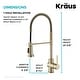 preview thumbnail 102 of 139, Kraus Britt Commercial 3-Function 1-Handle Pulldown Kitchen Faucet