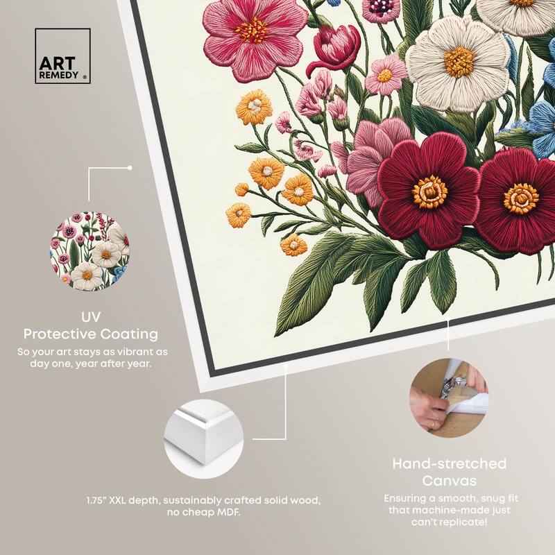 Wildflower Weave Canvas by Art Remedy
