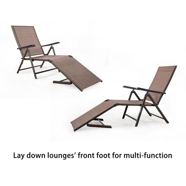 Tan Outdoor Lounge Chair Set Of 2 Overstock 21183756