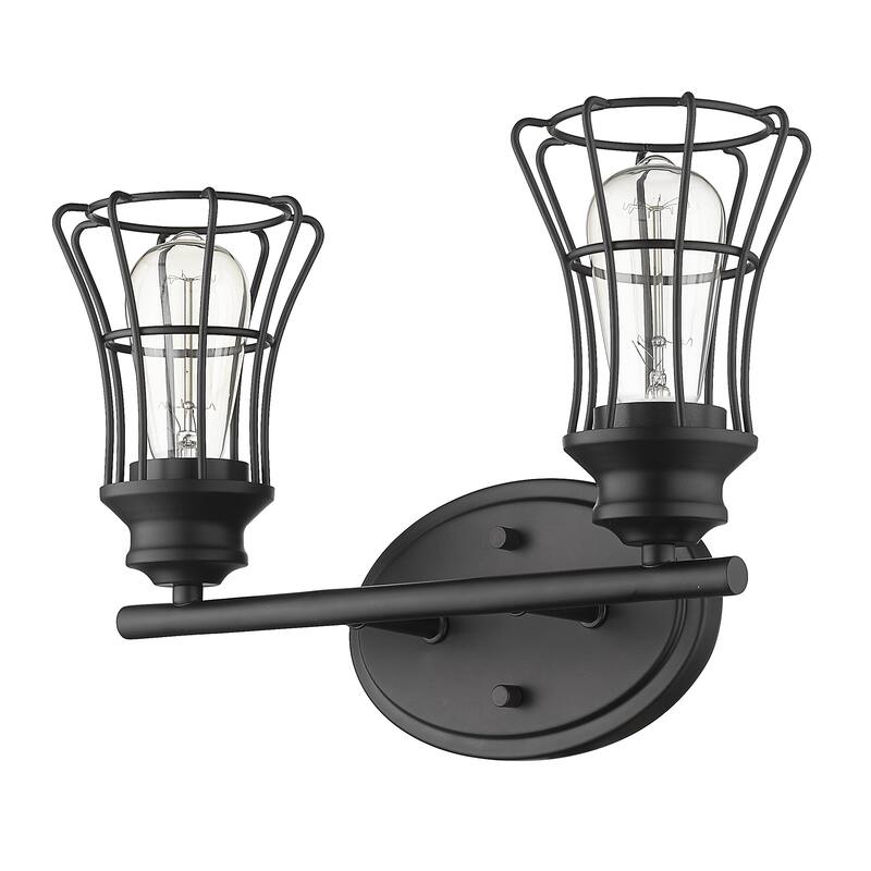 Piers 2-Light Bath/ Vanity Fixture - Matte Black