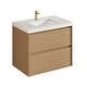 preview thumbnail 23 of 22, Sylphar 30 inch Bathroom Vanity with Sink, Floating Oak Cabinet with Stone Top