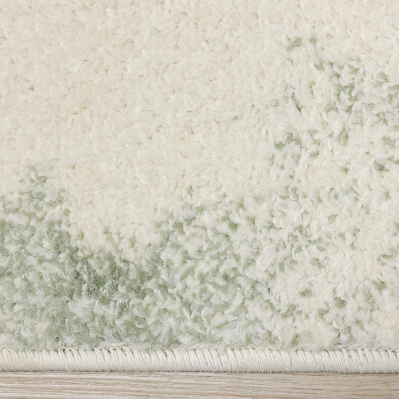 Flynn Collection - Cream/Green Palm Branch Rug