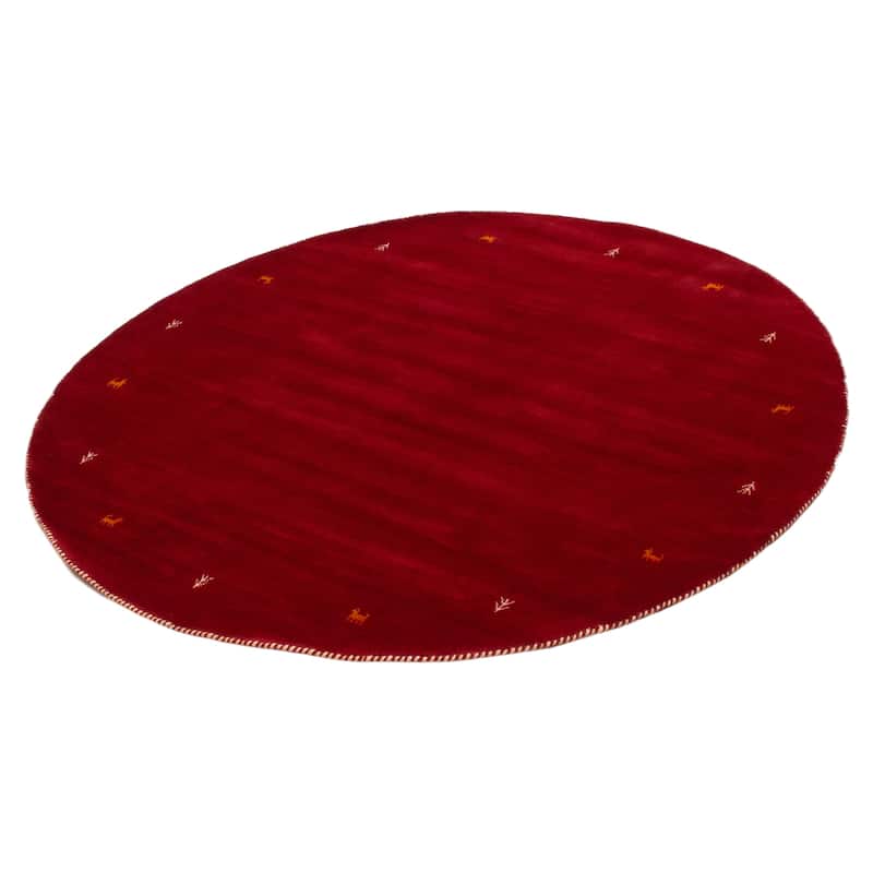 Kashkuli Gabbeh Red Rug 6'6" x 6'6" - 6'6 x 6'6