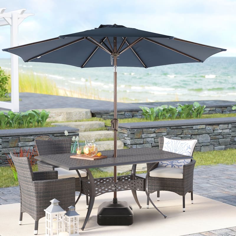 9-foot Patio Umbrella, Base Included - Navy