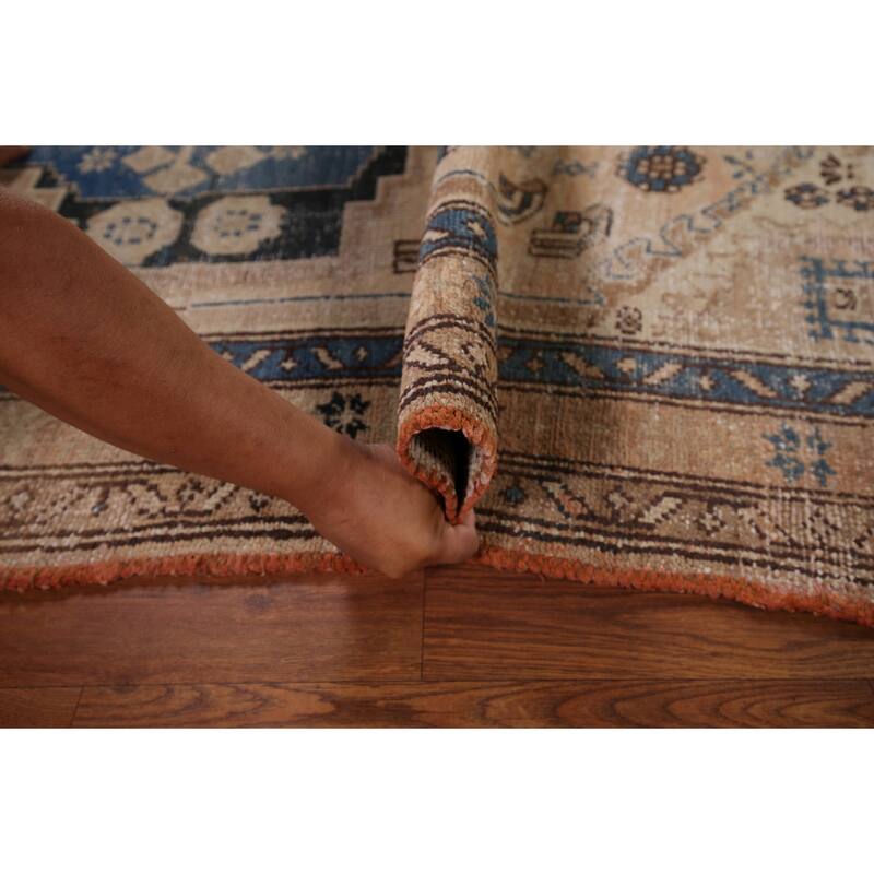 Distressed Tribal Hamedan Persian Accent Rug Hand-Knotted Wool Carpet - 4'2" x 6'4"