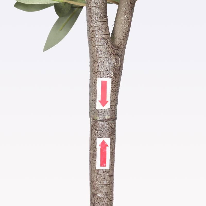 6FT Artificial Olive Tree in Black Plastic Pot, 1pc/set