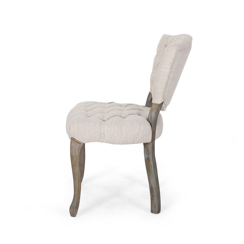 Crosswind Diamond Stitch Fabric Dining Chair by Christopher Knight Home