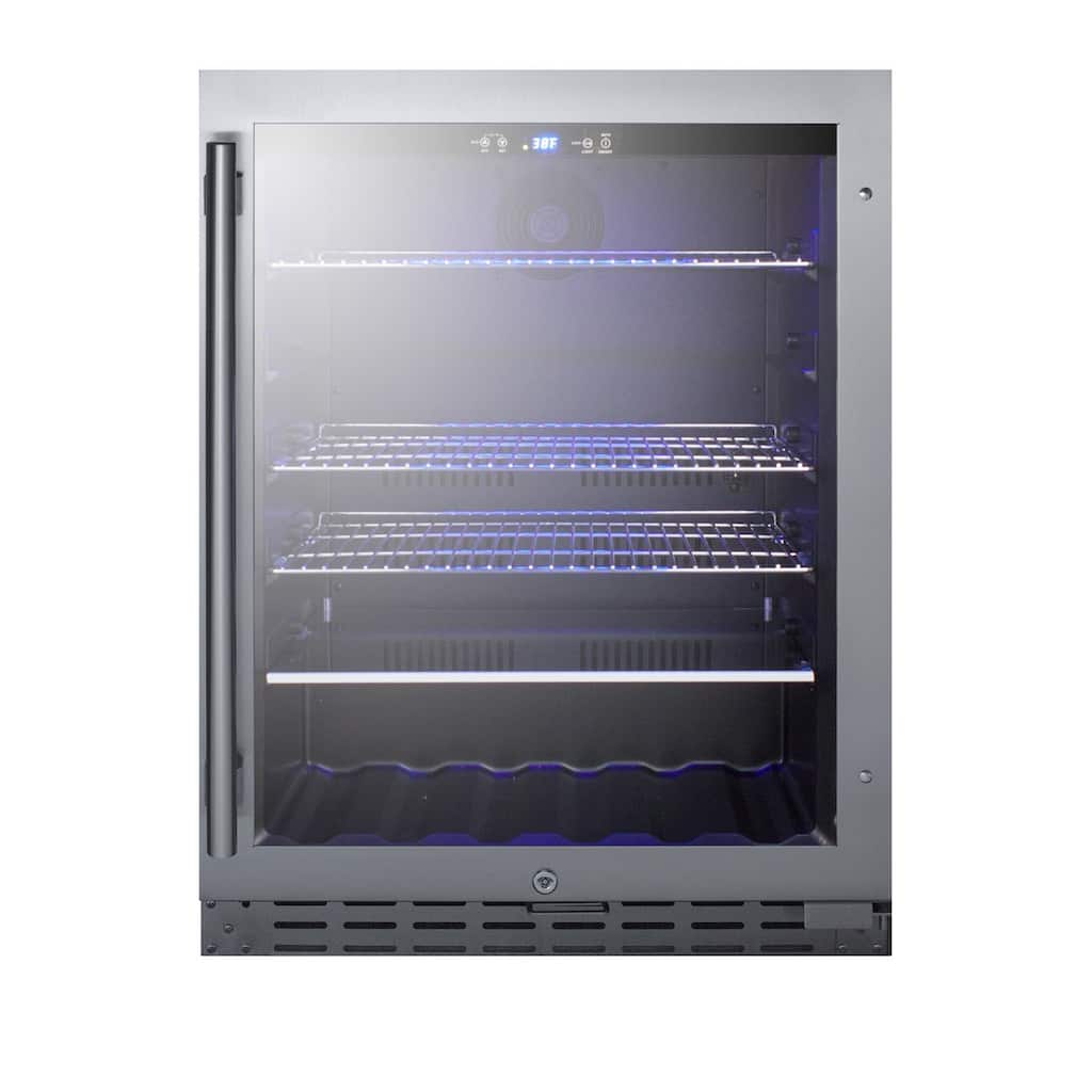Summit 24 Inch Wide Beverage Cooler with Adjustable Shelves