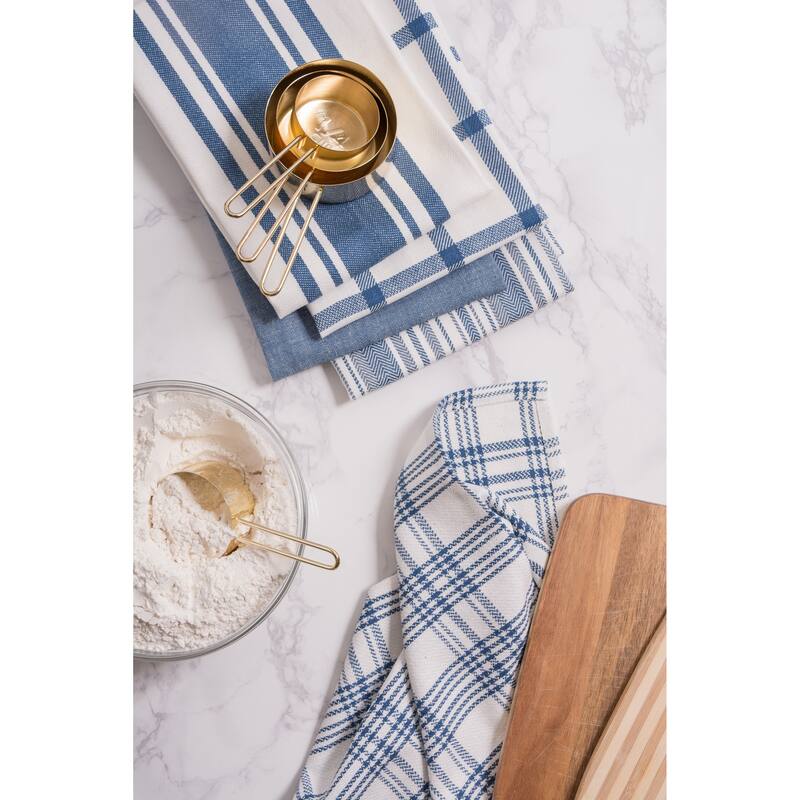 Design Imports Assorted Woven Dishtowel Set of 5 (28 inches long x 18 inches wide)
