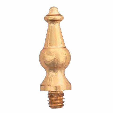 Solid Brass Small Cabinet Door Hinge Finial Pair 7/8 in Finial with Temple Tip Renovators Supply