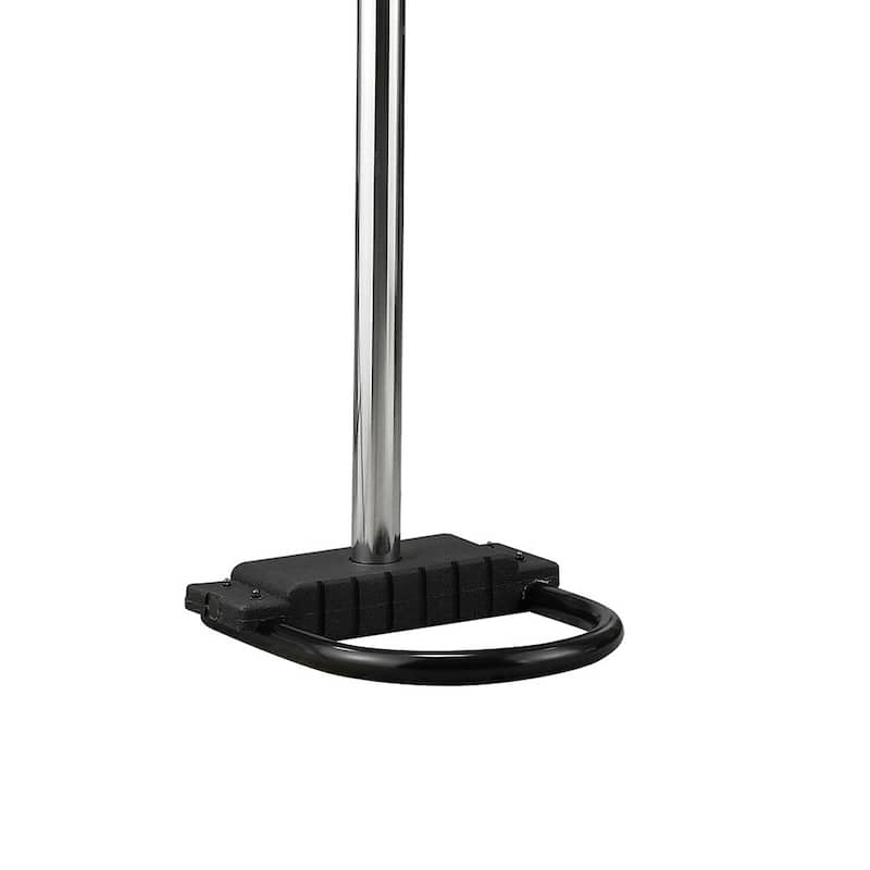 Bali Shores Chrome Hanging Crystal Arc Floor Lamp