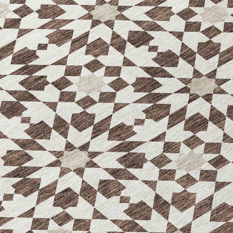 Machine Washable Indoor/ Outdoor Chantille Boho Morrocan Rug