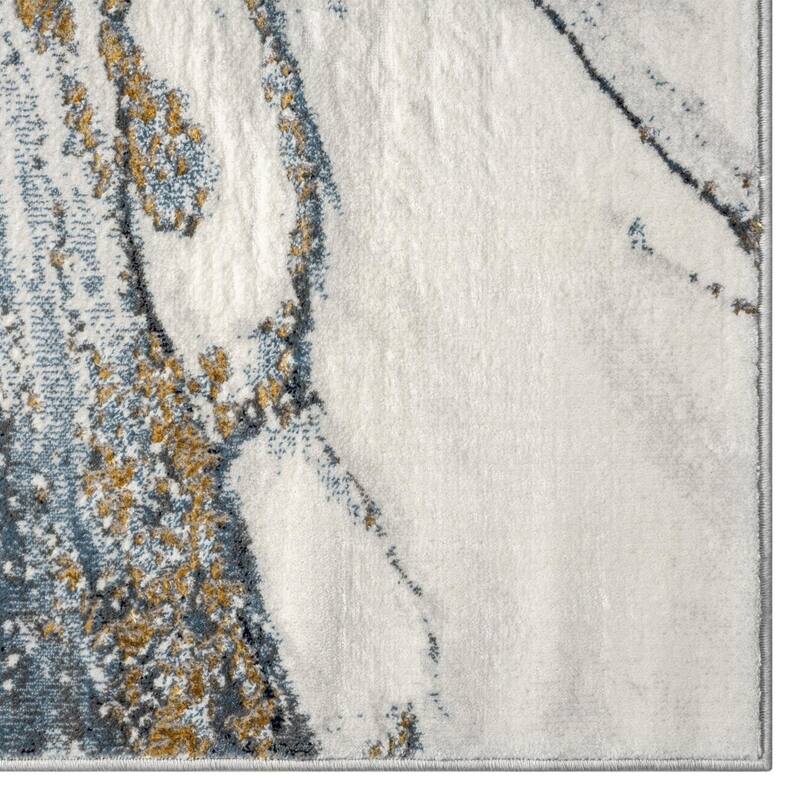 Luxe Weavers Marble Effect Abstract Area Rug, Stain-Resistant Carpet