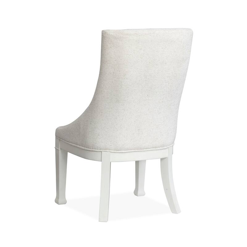 Magnussen Home Kingston Whisper White And Cerused Nutmeg Upholstered Host Chair Two Pack - 23.5''W x 25.5''D x 41.25''H