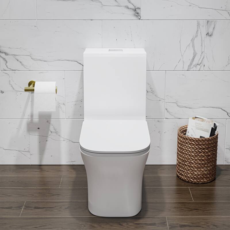 Concorde One Piece Square Toilet Dual Flush 1.1/1.6 Gpf In Matte White - 26.06" x 13.98" 29.21"