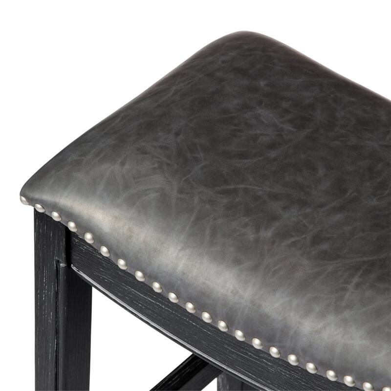 Maven Lane 31" Adrien Saddle Kitchen Bar Height Stool - N/A
