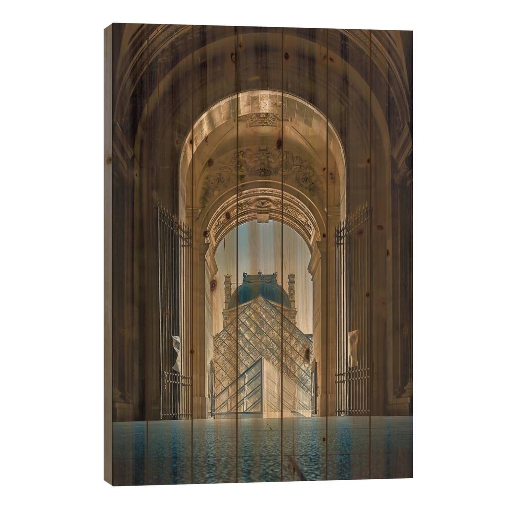 Louvre Museum, Paris II Print On Wood by Jérôme Labouyrie - Multi-Color