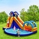preview thumbnail 1 of 9, Inflatable Bouncy House with Slide and Splash Pool without Blower - 14' x 10' x 8.5' 14' x 10' x 8.5'