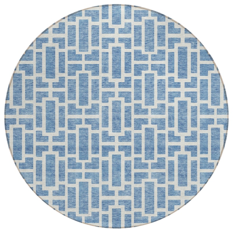 Machine Washable Indoor/ Outdoor Chantille Contemporary Geo Rug