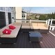 Outsunny 7 Piece Wicker Sofa Set Outdoor Patio Conversation Furniture Sectional Cushioned
