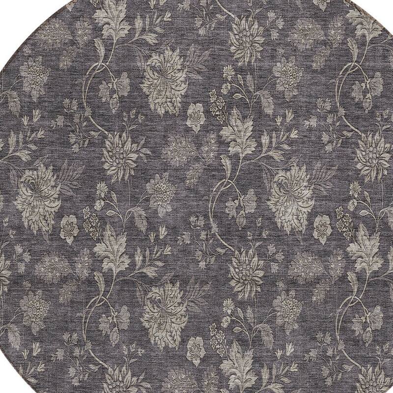 HomeRoots Floral Transitional Rectangle Outdoor Rug