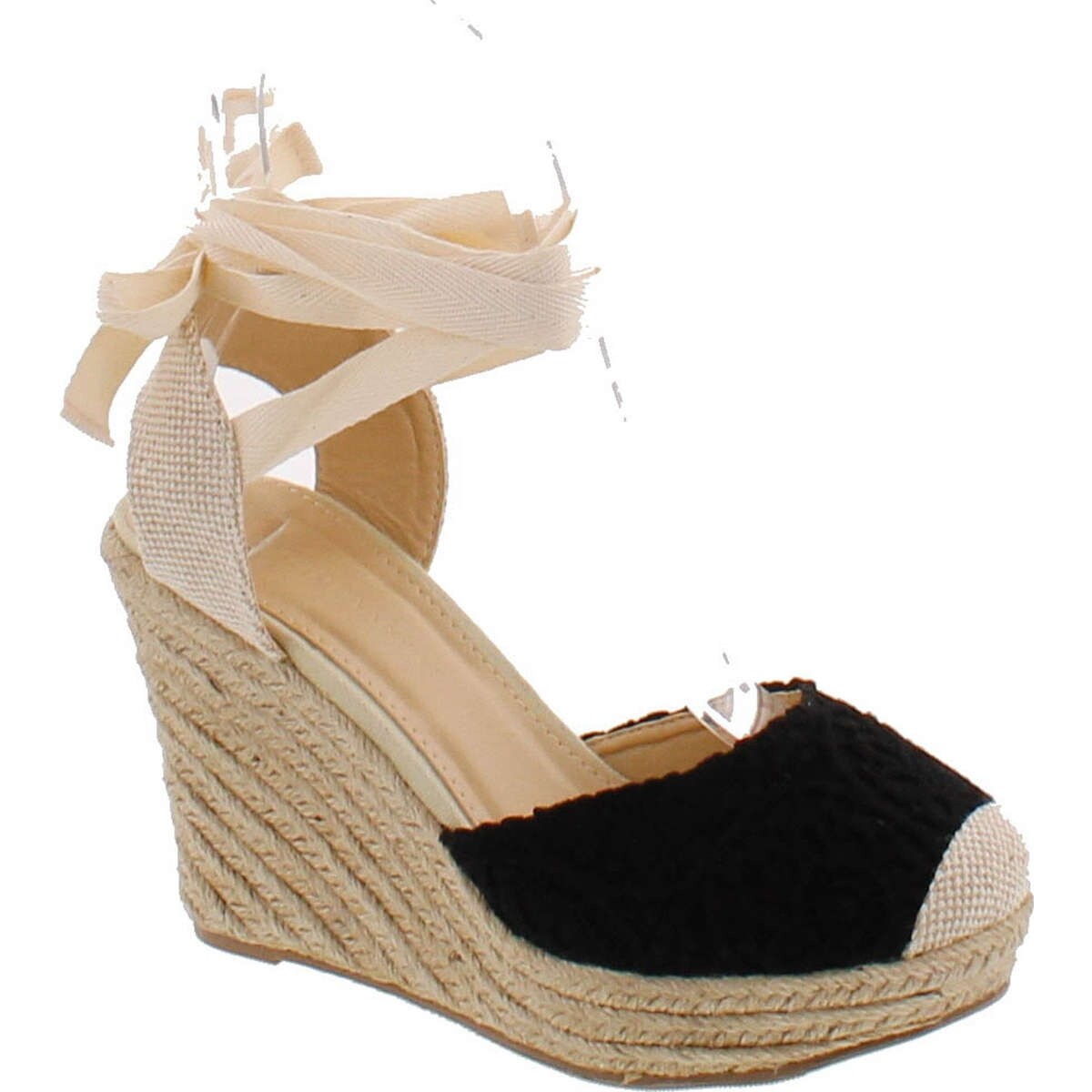 wrap espadrille wedges