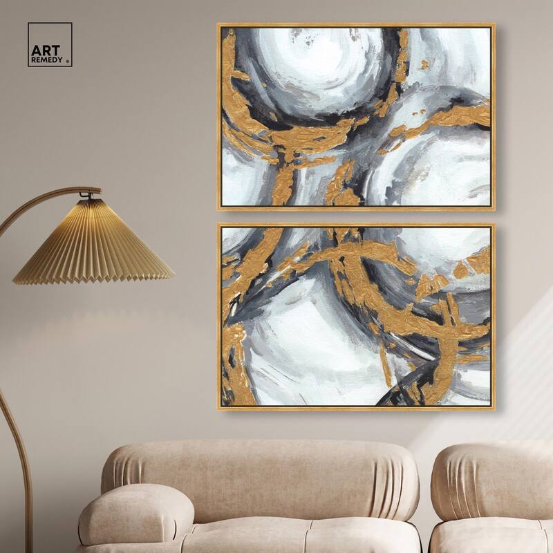 Love Circles Canvas Set of 2 by Art Remedy