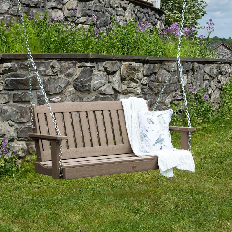Highwood Lehigh 4-Foot Eco-friendly Synthetic Wood Porch Swing