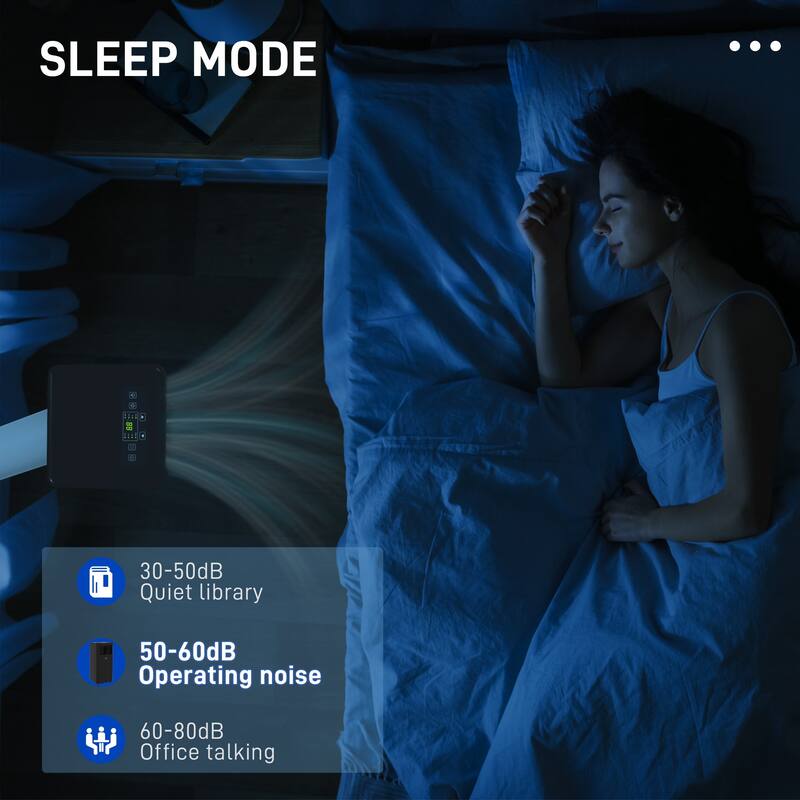 8000 BTU Portable Air Conditioner with Dehumidifier and Fan. Remote Control. 24 Hour Timer. Rooms up to 345 Sq Ft