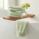 preview thumbnail 194 of 193, Linery & Co. Cotton Diamond Waffle Texture Bath Towels. Hand Towel (Pack of 6) - Pale Green